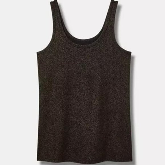 Torrid - Shiny Double Scoop Tank in Deep Black - Picture 16 of 16